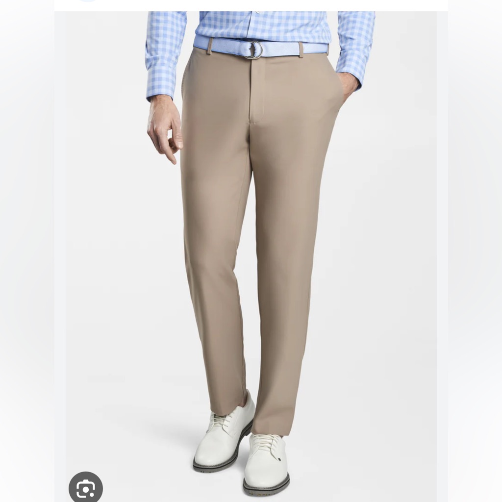 Peter Millar Crown Sport Flat Front Raleigh Performance Trouser In Gray Size 40